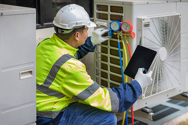 Professional Hvac technician working in Big Bear Lake, CA
